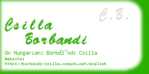 csilla borbandi business card